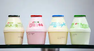 Banana Flavored Milk (and other flavors, like strawberry and honeydew)