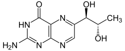 2D representation of the chemical structure of biopterin .