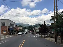 A view down State Street in downtown Black Mountain