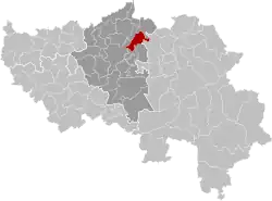Location of Blegny in Liège province
