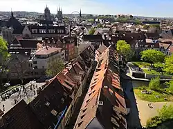 View of Krämerbrücke from the tower