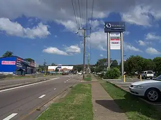 Blue Gum Road, Jesmond, viewing south, location of Stockland Jesmond Shopping Centre c. 2011.