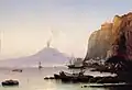 View of Vesuvius from the village of Vico Private collection