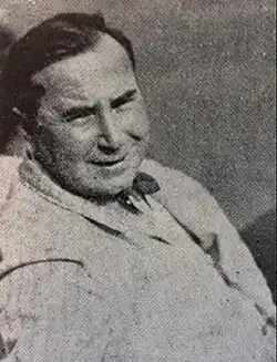Black and white photograph of a man