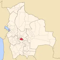 Location of the Charcas Province within Bolivia