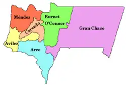 Location of Gran Chaco in Tarija