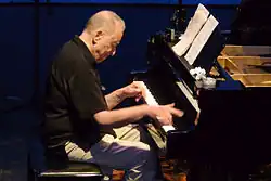 Bergman playing the piano in 2010