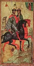 Saints Boris and Gleb on Horseback, mid-14th century