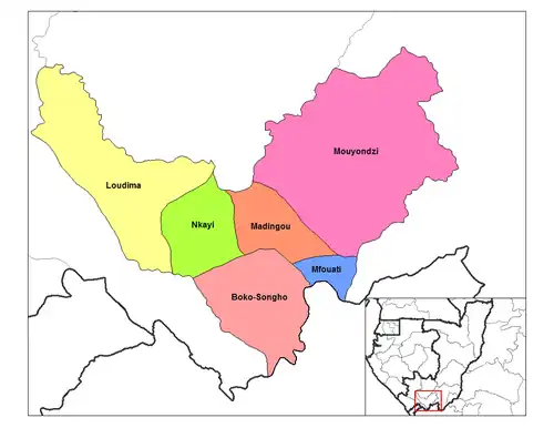 Nkayi District, Republic of the Congo in the region