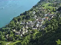Bourdeau seen from the road to col du Chat pass.