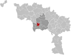 Location of Boussu in Hainaut