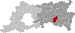 Location of Boutersem in Flemish Brabant