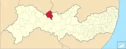 Location of São José do Belmonte in Pernambuco