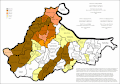 Share of Croats in Brčko by settlements 2013