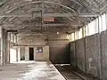 Interior of the small reinforced concrete freight building