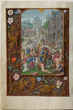 Miniature from the Mayer van den Bergh Breviary, a lavish example of the tradition of the Ghent-Bruges school