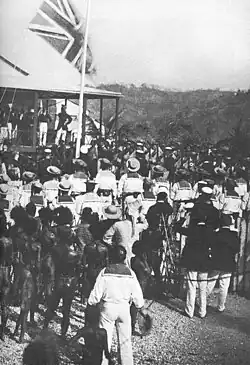 Image 27British flag raised after Queensland declared it was annexing part of the island in 1883 (from History of Papua New Guinea)