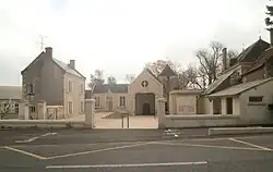 Mayors office (left) and church (right)