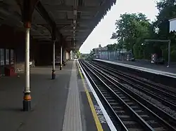 Looking south