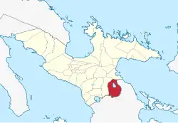 Map of Camarines Sur with Buhi highlighted