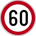 В26 Speed limit (60 km/h)