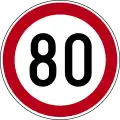 В26 Speed limit (80 km/h)