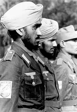 Free India Legion soldiers wearing turbans.