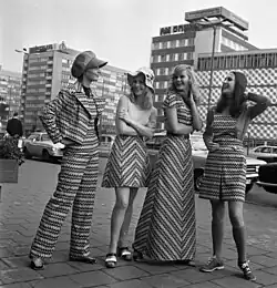 Image 4Fashion models in Leipzig, GDR, 1972. One of the women is modelling a "maxi" dress. (from 1970s in fashion)