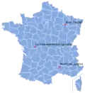 Sites selected by Andra in 1994