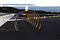 View of the National Carillon from Commonwealth Place in the early morning light