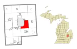 Location of Burton, Michigan
