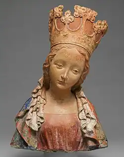 Gothic&nbsp;– Bust of the Virgin, c. 1390–1395, terracotta with paint, Metropolitan Museum of Art, New York City