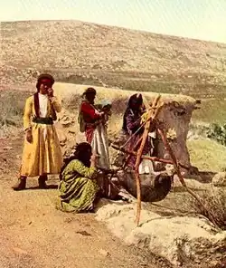 Traditional butter making in Palestine (National Geographic Magazine, March 1914)