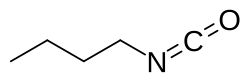 Skeletal formula of Butyl isocyanate