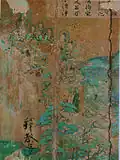 Wall painting on South door of Byōdō-in