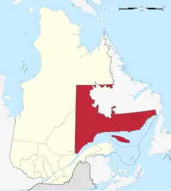 Côte-Nord in Quebec province