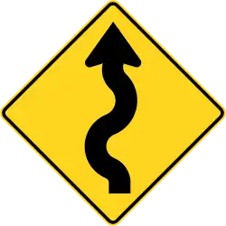 Multiple curves to left
