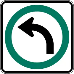 Left turn required