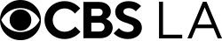 The CBS eye in black next to the letters CBS bolded in a sans serif, followed by the letters L A thinner in the same sans serif.