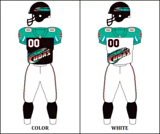 Birmingham Barracudas uniforms