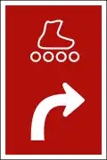 4.51.2 Announcement of a turn for a particular type (here: vehicle-like transport means)