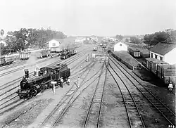 Rail yard at Maos station, c. 1910