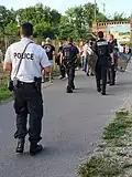 Police securing a RC Strasbourg Alsace football match (2019)