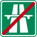 V-20 End of expressway (speed limit 90&nbsp;km/h implied)