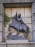 Plaza de San Jorge, Saint George on horseback slaying a dragon