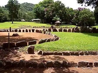 Ball court (batey) in Caguana Indigenous Ceremonial Center in Utuado