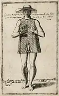 Calendiero Religioso Turco che porta anella oltra l'altre parti del corpo al membro virile