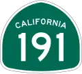State Route 191 marker