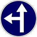 Go straight or turn left