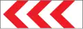 Direction chevron to be followed